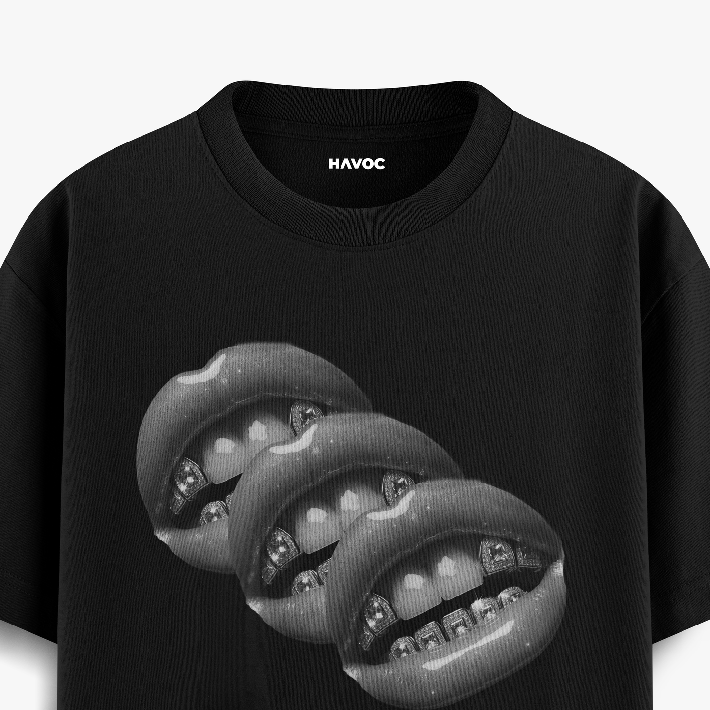 Black and White Cold Smile Graphic Tee