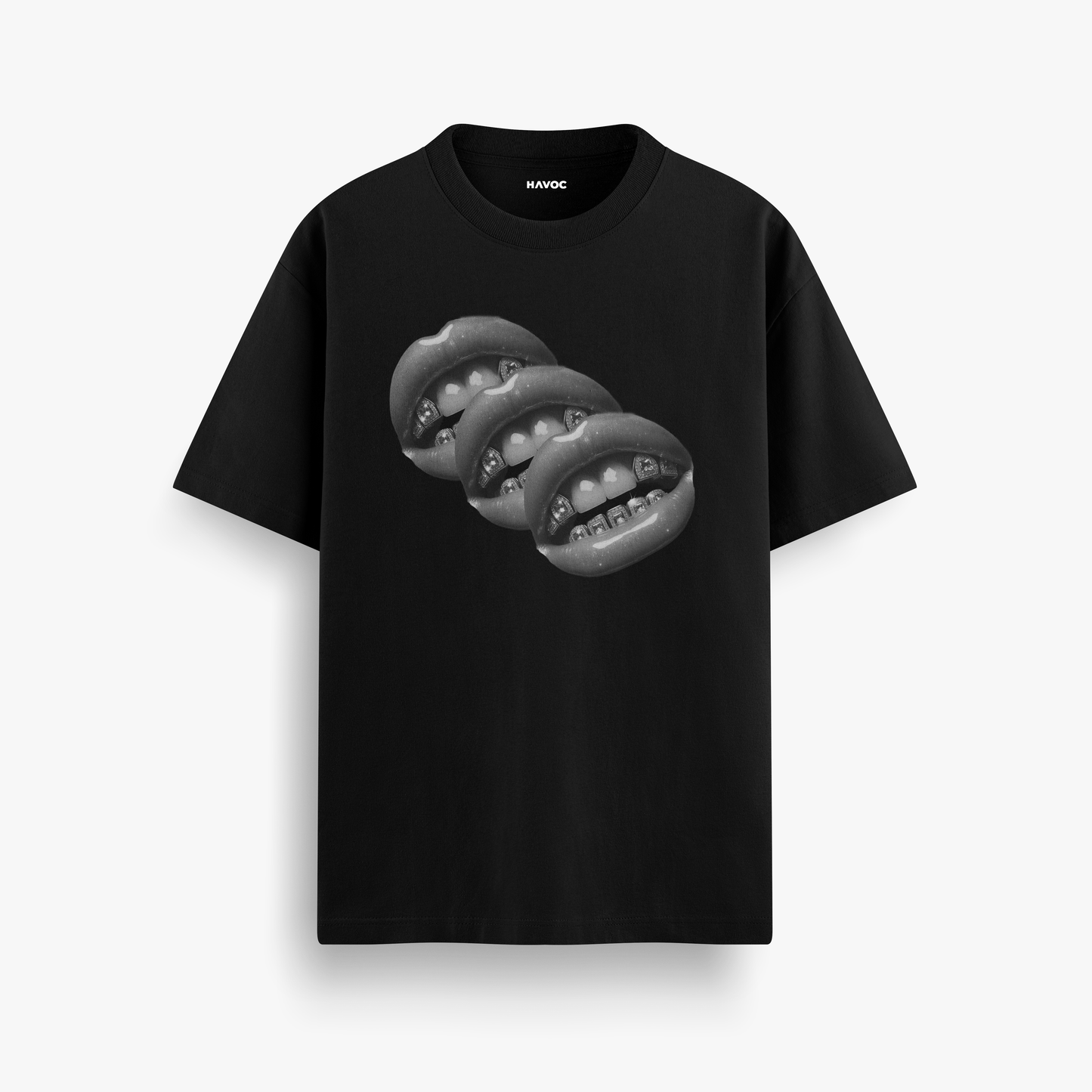 Black and White Cold Smile Graphic Tee